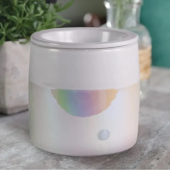Iridescent Electric Wax Melt Warmer | Glass Wax Burner | Home Fragrance Warmer - Picture 2 of 3